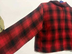 Red Plaid Crop Top
