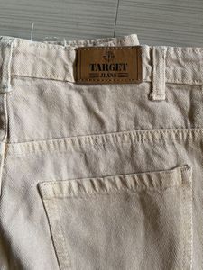Beige Wide Leg Cargo