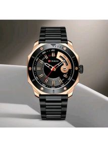 Curren Men's Black & Gold Tone Watch