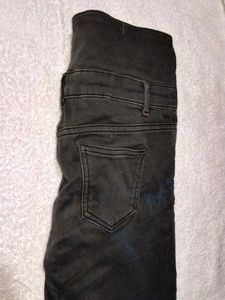 High-Waisted Black Jeans
