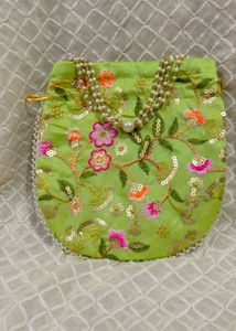 Floral Embroidered Potli Bag