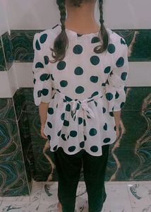 Brand New Polkadot Top For Girls