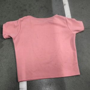 Peach colour Crop Top