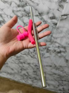 House Of Quirk StainlessSteel&amp; Plastic Straw Combo