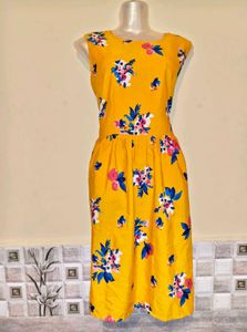 🎁Buy 2 Get 1 Free 🎁Size M/L Floral Yellow Dress