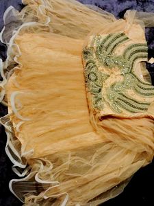 Elegant Peach Ethnic Gown🥰