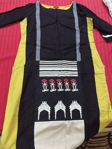 Stylish Black &amp; Yellow Kurta