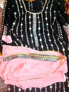 Georgette Embroidered Sharara