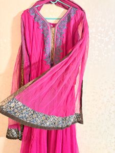 Elegant Pink Ethnic Anarkali