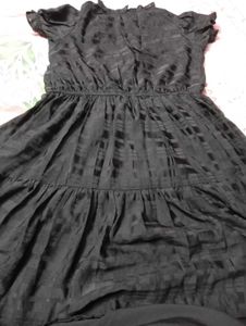 Elegant Black Tiered Dress For women
