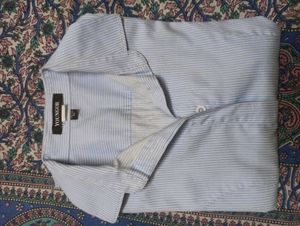 Striped button-down shirt