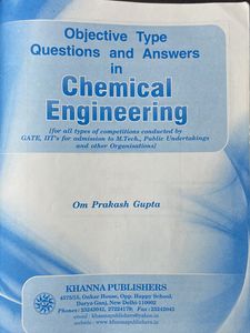 Objectives In Chemical Engineering By OP Gupta