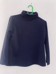 Navy Turtleneck Top