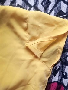 Yellow Ruffled Party Dres