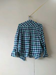 DNMX Plaid Flannel Shirt - Green &amp; Navy
