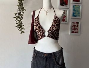 Leopard Print Halter Top