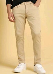 Beige Casual Pants