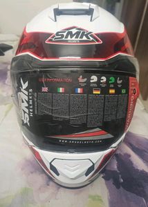 SMK Helmet - Red & White - Safety First!