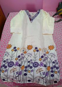 Royal Cream Kurta Set With Embroidery Design