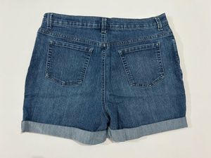 Cuffed Denim Shorts