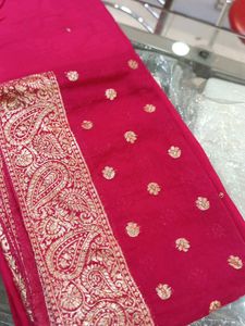 Pink Embroidered Kurti  Set  3xl