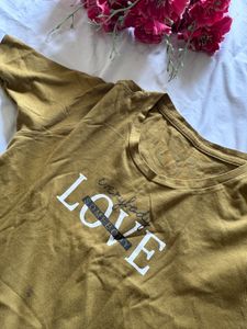 Olive Green &#34;Love&#34; Graphic Tee