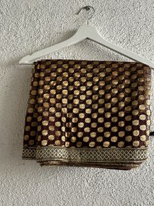 Brand New Net Polka Dots Saree With Blouse