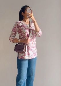 Floral Print Kurta short