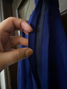 Blue Long Skirt With Zip To Adjust