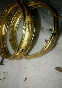 Elegant Gold Tone Bangles
