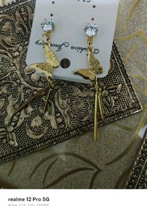 Butterfly Drop Earrings(Never Used)