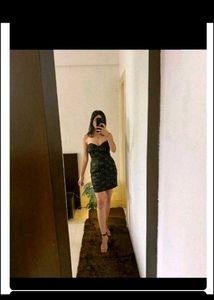 Lace Strapless Mini Dress