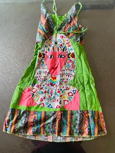 Egyptian Print Short Dress