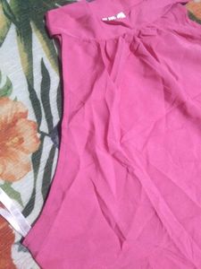 Pink Halter Neck Sleeveless Top