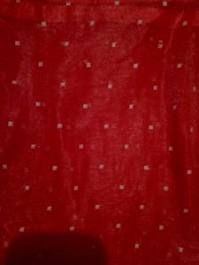 Red Embellished Dupatta