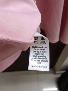 Pink Deep V Neck Mini (Knee Length) Dress