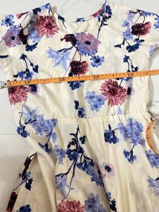 Ballon Sleeves Long Floral Dress