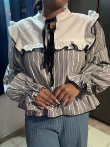 Black & White Korean Top