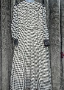 Patterned Black &amp; White Dress