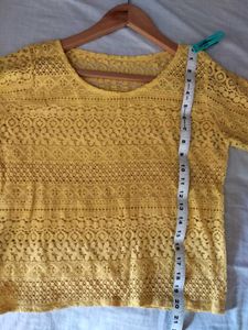 Beautiful Yellow Lace Top