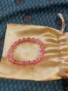 Pink &amp; Gold Beaded Bracelet
