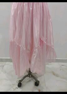 Pink Off-Shoulder Tiered Dress