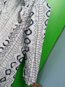 Patterned Tunic Coat Top