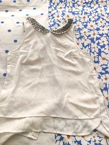 White Sleeveless Top