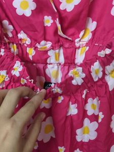 Pink Floral Mini Dress