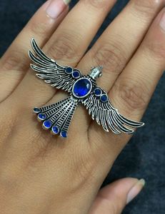 Blue Stone Bird Ring
