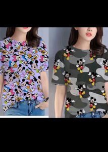 Mickey Mouse Print Tee