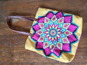 Boho Floral Tote Bag