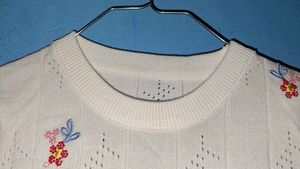 Floral Embroidered Knit Top