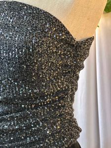 Black Sequence Tube Top